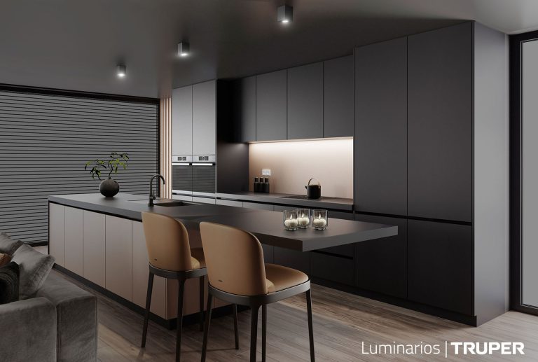 Arte publicitario de luminarios para interior. Post-producción creada con fotografías e integración CGI.